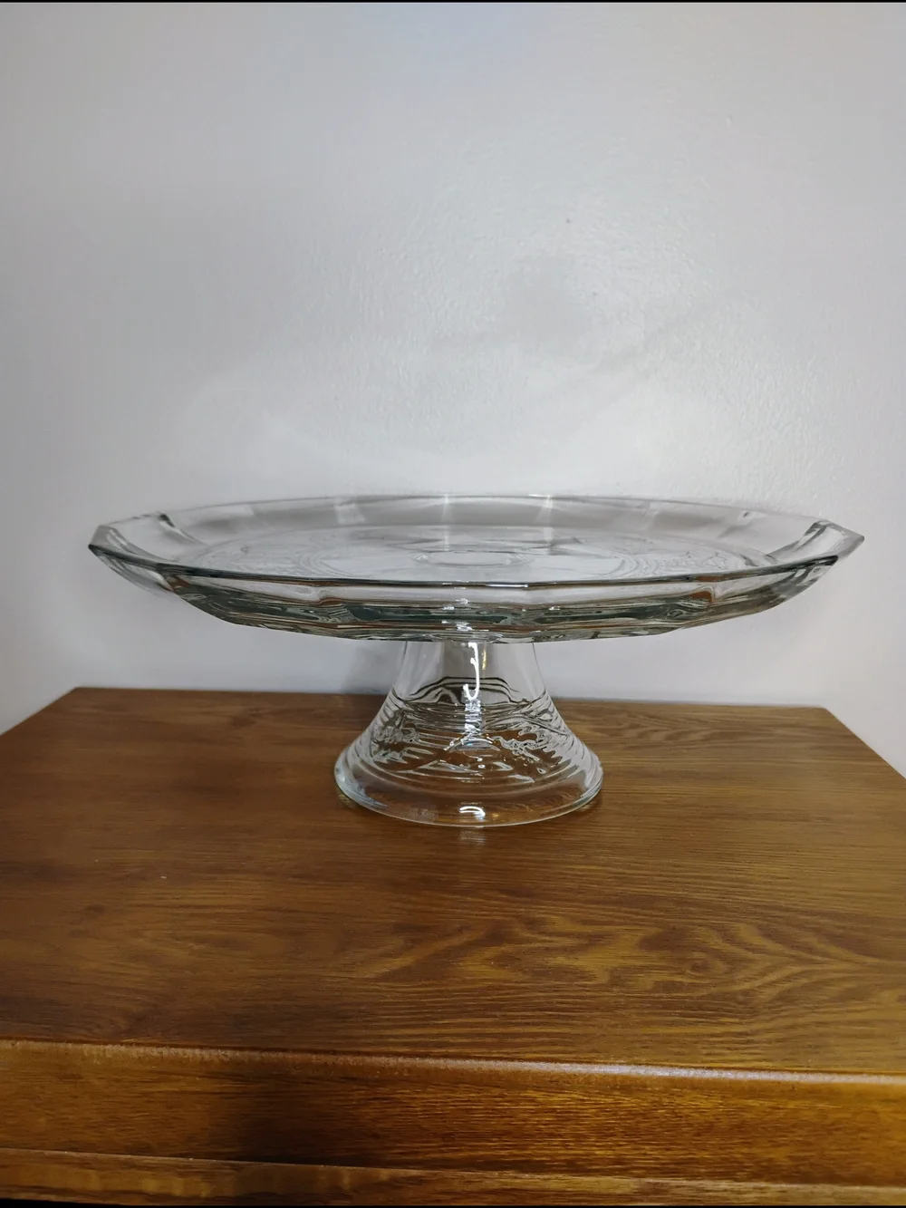Anchor Hocking Clear Glass Pedestal Cake Plate